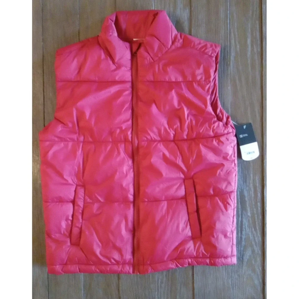 Xersion Lightweight Puffer Vest Boys Sz L 14-16 Tibetan Red MSRP $38 NWT